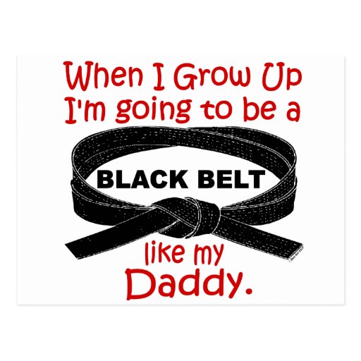 KARATE Black Belt Like My Daddy 1 Postcards