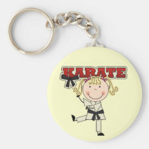 KARATE - Blonde Girl T-shirts and Gifts Keychain