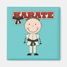 KARATE - Brunette Boy T-shirts and Gifts Refrigerator Magnet