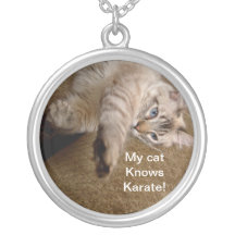 karate cat necklace