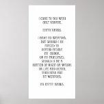 KARATE CREED POSTER
