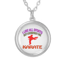 Karate designs personalized necklace