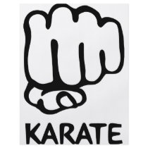 karate fist icon personalized flyer