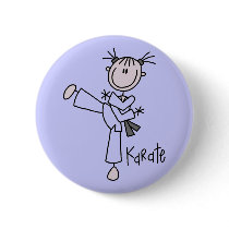 Karate Girl Tshirts and Gifts Buttons