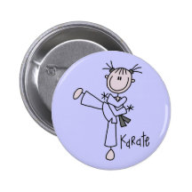 Karate Girl Tshirts and Gifts Buttons