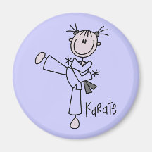 Karate Girl Tshirts and Gifts Fridge Magnets