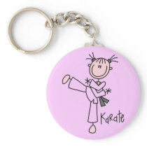 Karate Girl Tshirts and Gifts Key Chain