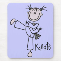 Karate Girl Tshirts and Gifts Mouse Pads