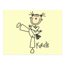 Karate Girl Tshirts and Gifts Post Card