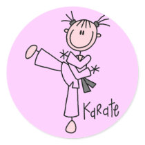 Karate Girl Tshirts and Gifts Sticker