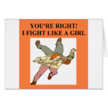 karate girl / woman card