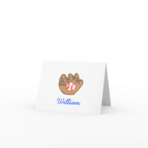 Karate Kat baseball ID notecard