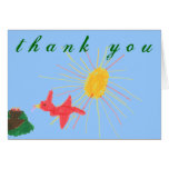 Karate Kat Graphics bird's nest thank-you Card