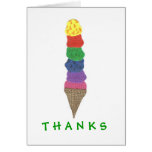 Karate Kat Graphics ice cream thank-you Greeting Card