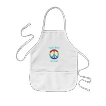 Karate Kat Graphics "Make Food, Not War"--kids Apron