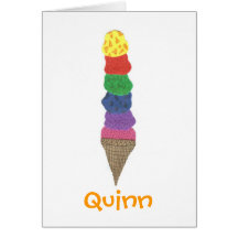 Karate Kat ice cream ID notecard