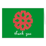 Karate Kat snowflake thank-you Greeting Card