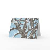 Karate Kat snowy trees Card