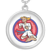 Karate Kick Personalized Necklace