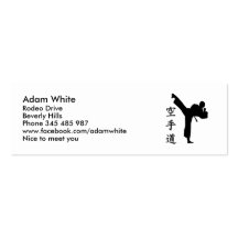 Karate Kung Fu Business Cards