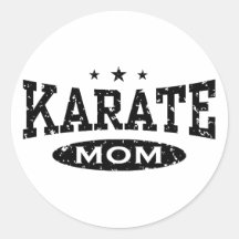 Karate Mom Round Sticker