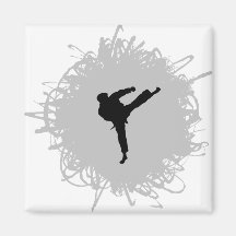 Karate Scribble Style Magnets