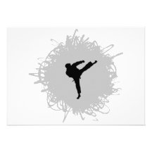 Karate Scribble Style Personalized Invite