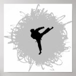 Karate Scribble Style Print