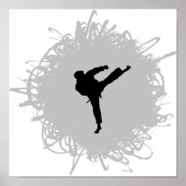 Karate Scribble Style posters