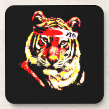 Karate Tiger Beverage Coasters