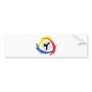 Karate Tricolor Emblem Bumper Sticker