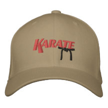 karate with black belt baseball cap