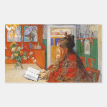 Karin Reading Rectangle Sticker