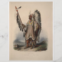 Karl Bodmer - A Mandan chief Flyer Design