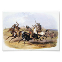 Karl Bodmer - Horse Racing of the Sioux Art Photo