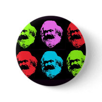 Karl Marx Collage Pinback Button