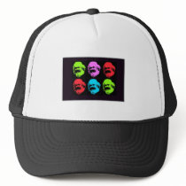 Karl Marx Collage Trucker Hats