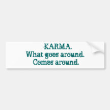 KARMA BUMPER STICKERS