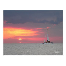 Katamaran Sunset Postcard