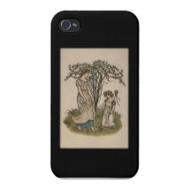 Kate Greenaway-Mother/Daughter under Tree iPhone C Case For iPhone 4