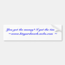 Katie's Yardwork Bumper Stickers