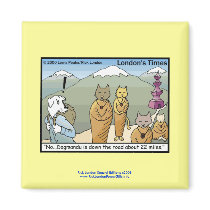 Katmandu & Dogmandu Cartoon Funny Magnet
