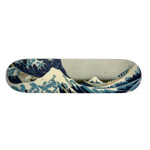 Katsushika Hokusai's Great Wave off Kanagawa Custom Skate Board