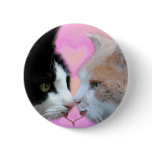 Katzen Liebespaar Button