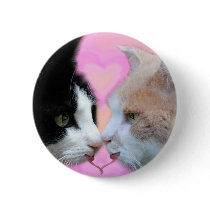 Katzen Liebespaar Button