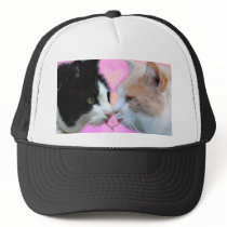 Katzen Liebespaar Truckermützen