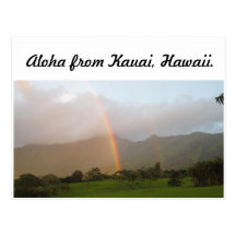 kauai rainbow postcard