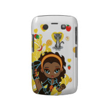 Kawaii Aisha the African American Chibi 9700/9780 Blackberry Cases