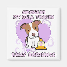 Kawaii American Pit Bull Terrier Rally Obedience Refrigerator Magnets