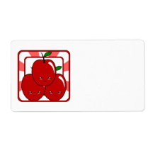Kawaii Apple Basket (Boy) Shipping Label